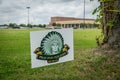 Santa Fe, Texas May 21st 2018: Memorial sign reading Ã¢â¬ÅPray for our kidsÃ¢â¬Â outside of Santa Fe High School. Royalty Free Stock Photo